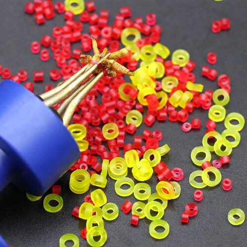 50pcs Fishing Accessories Bait Band For Earthworm Maggot Pel