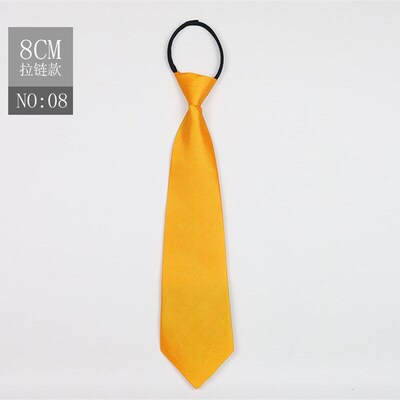 Ladies Zipper Tie Pure Black Blue Red Formal Uniform Lazy Ea