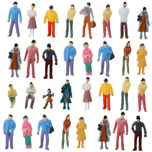 100Pcs 00/150 Scale Model Miniature Figures N Scale Painted