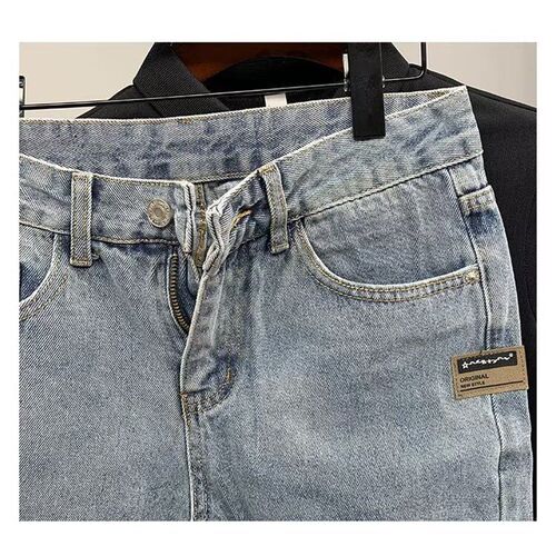 Boys Solid Color Denim Shorts Thin Japanese Light Color Fash