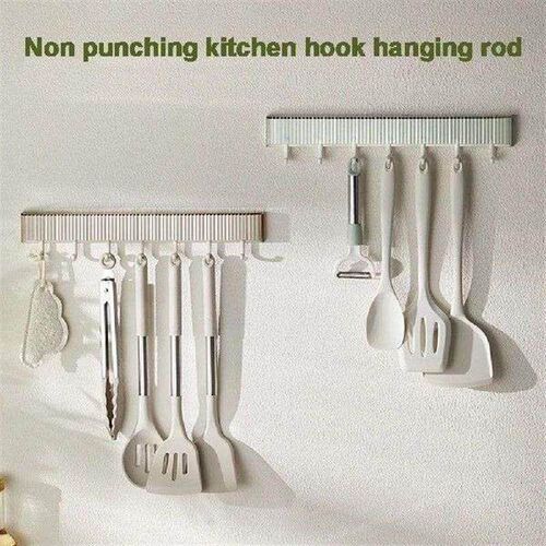 Wall Mounted Kitchen Hook Rack Strong Adhesive Wall Hooks
