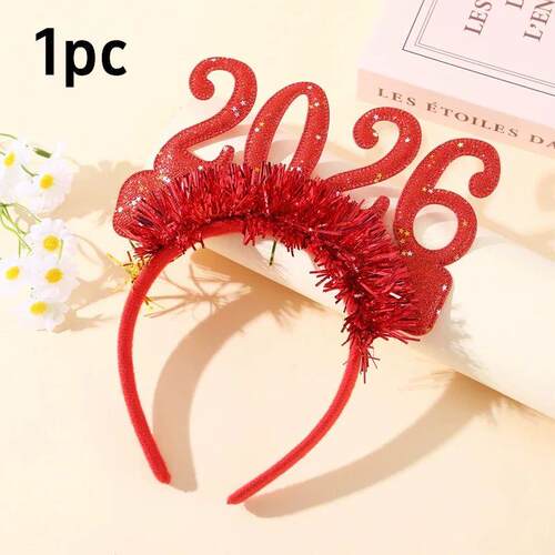 2026 New Year Christmas Headband Light-Up Hair Hoop & Festiv