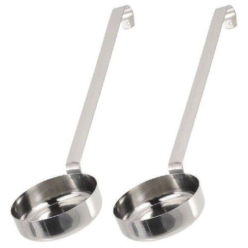2 Pcs Ladle Pizza Sauce Spoon Long Handle Ketchup Stainless