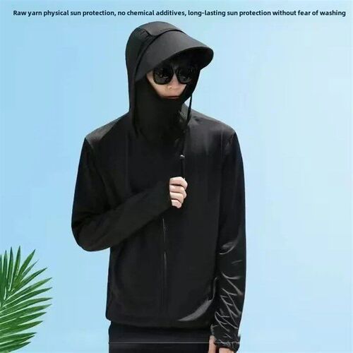 Mens Sun Protection Clothes Thin Mesh Quick Dry Breathable