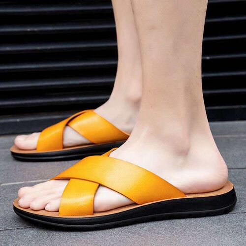 Mens Slippers New Fashion Outer Wear Large Size Beach Shoes