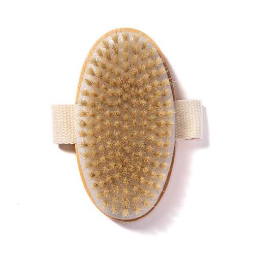 Natural Bristle Brush Soft Wet Dry Skin Body SPA Brush Bath