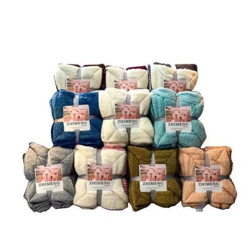 2023 Winter Couch Throw Sherpa Blanket Bed Fleece Coral