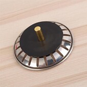 Sink Strainer Stopper Stainless Plug Kitchen Waste Sin Steel