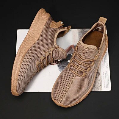 Breathable Mesh Men Shoes rendy Lightweight Walking Flats Pl
