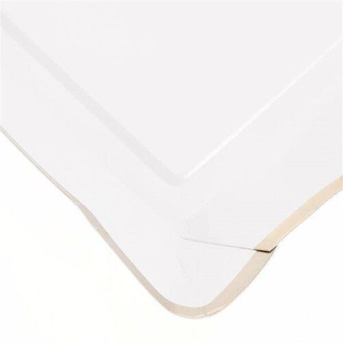 4 Pcs Trays Square Paper Lace Plate Party Serving and