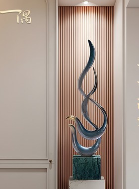 现代节节高升装饰摆件客厅玄关电视柜壁龛竖高细长形高档乔迁礼品