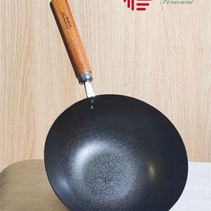 福窝窝古法手工无涂层老铁锅不粘炒锅