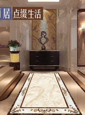瓷砖装饰贴纸地面翻新茶几客厅地砖花纹仿大理石走廊防水耐磨地贴