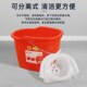 珠江牌塑料地拖桶家用老式 红色拖地桶脱水桶拖把桶手压清洁挤水桶