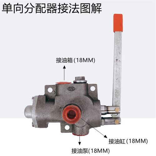农用车摩托三轮车改装液压油泵自卸翻斗分配器控制器换向阀手动阀