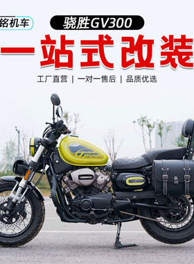 赛铭 轻骑大韩晓星骁胜 gv300s保险杠防护杠改装边包靠背后货架