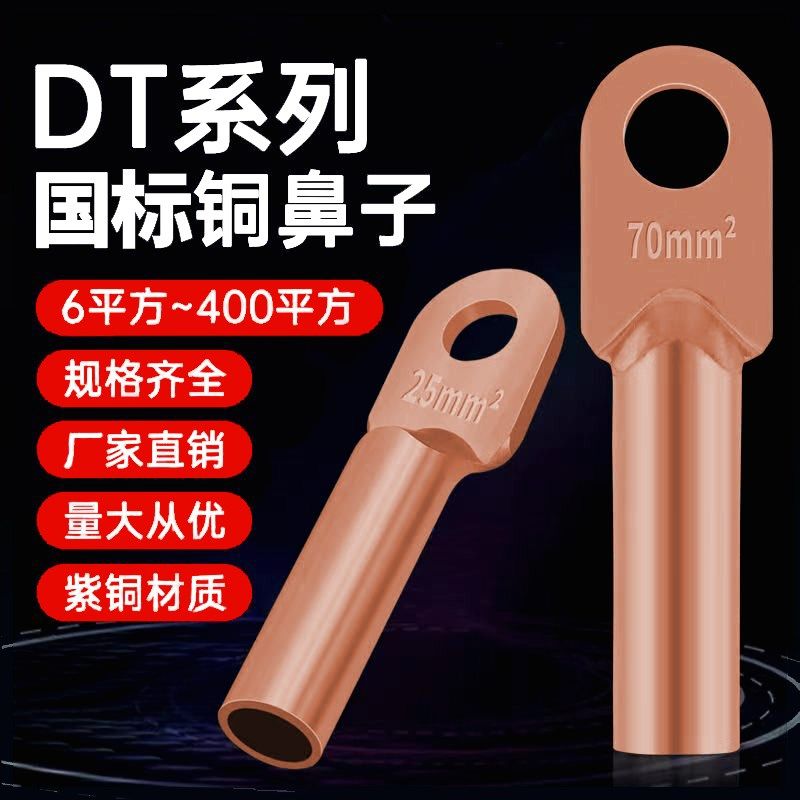 DT铜鼻子线鼻子国标A级加厚紫铜堵油接线端子电缆16/25/35/50/95,电子/电工,接线端子,淘宝优惠券,粉丝福利购,淘宝优惠卷
