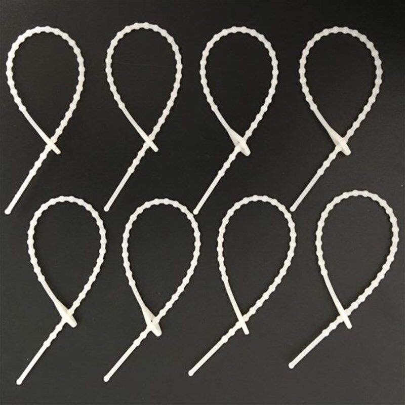 珠型扎带3*180mm 500条黑白色塑料活扣可松式珠形孔尼龙串珠绑带