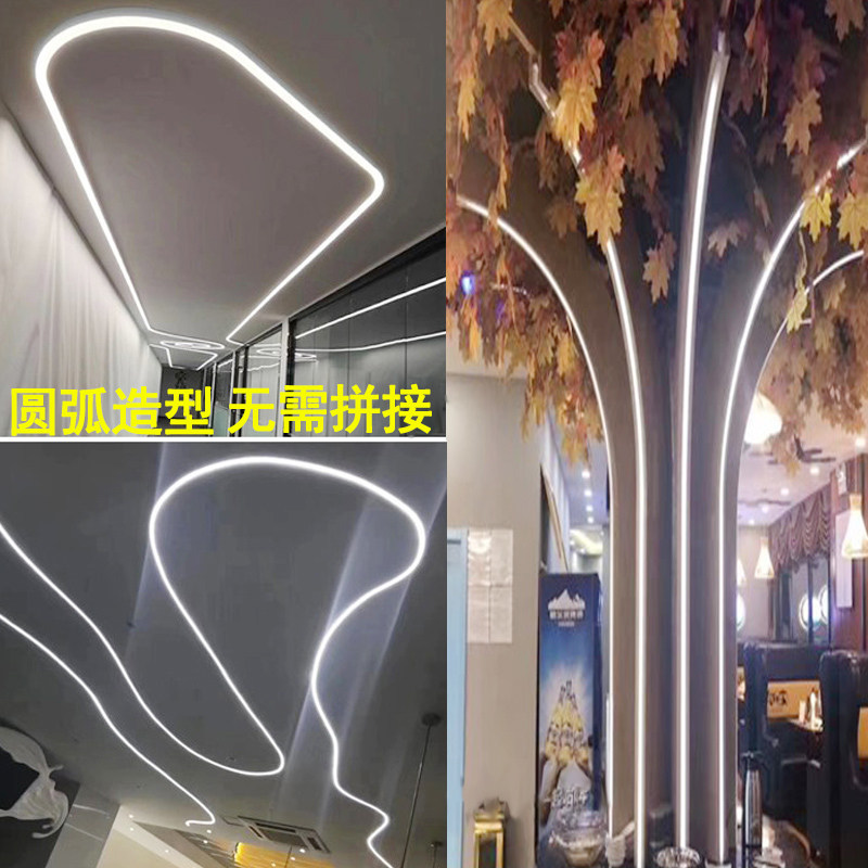 led平面软灯带条卡槽12v超亮楼梯可弯曲造型商铺硅胶LED线条灯带