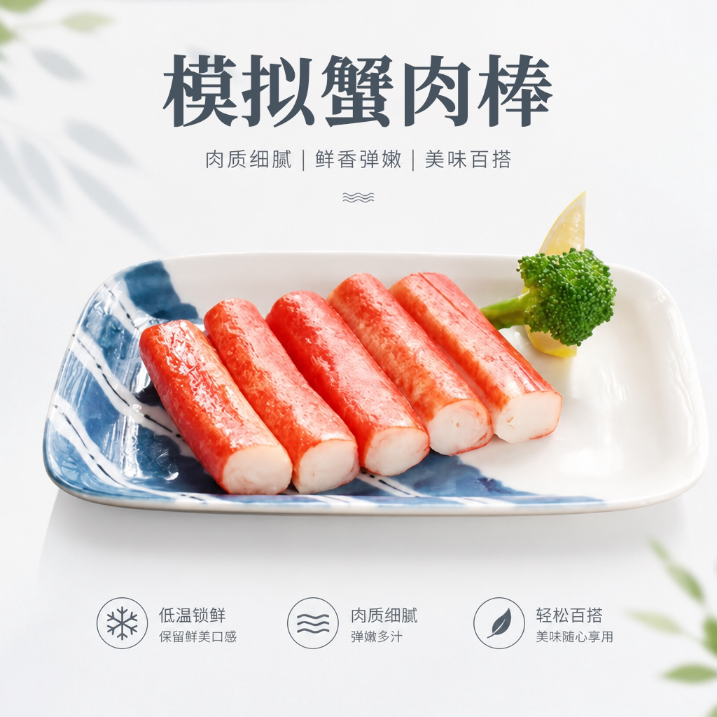 丰华模拟蟹足棒即食蟹肉棒肉质紧实海鲜火锅关东煮