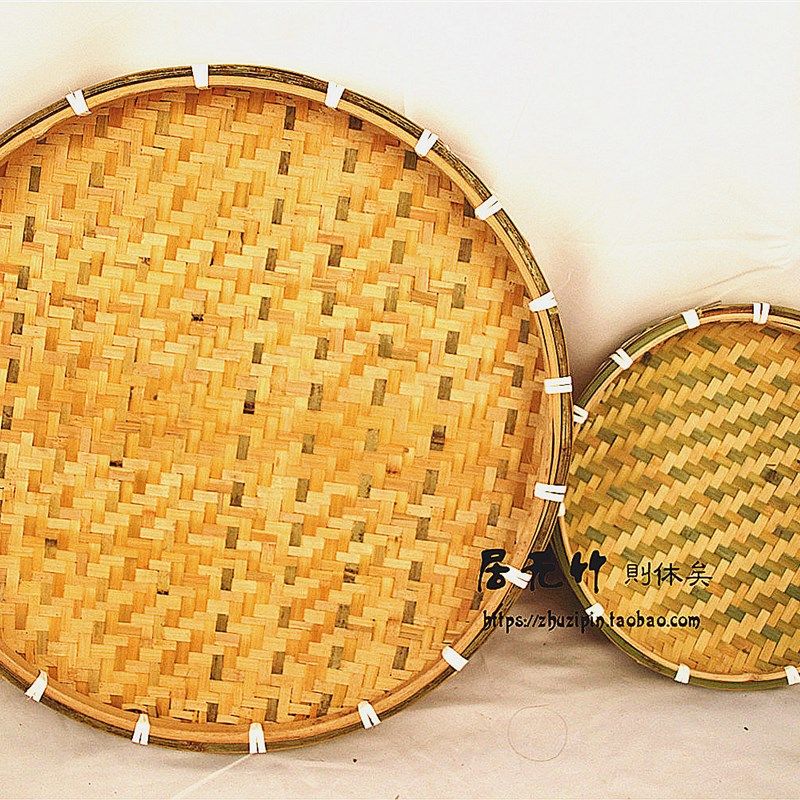 纯手工竹匾 竹筛子竹筐 竹扁竹篮 有孔米筛 晒干货筛 竹制品果篮,特色手工艺,竹编/竹雕,淘宝优惠券,粉丝福利购,淘宝优惠卷