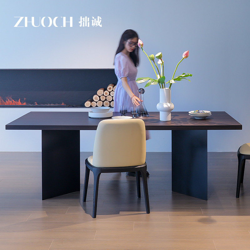 意式极简设计师餐桌椅家用大小户型客厅书桌一体长方形饭桌子定制,住宅家具,板木餐桌,淘宝优惠券,粉丝福利购,淘宝优惠卷