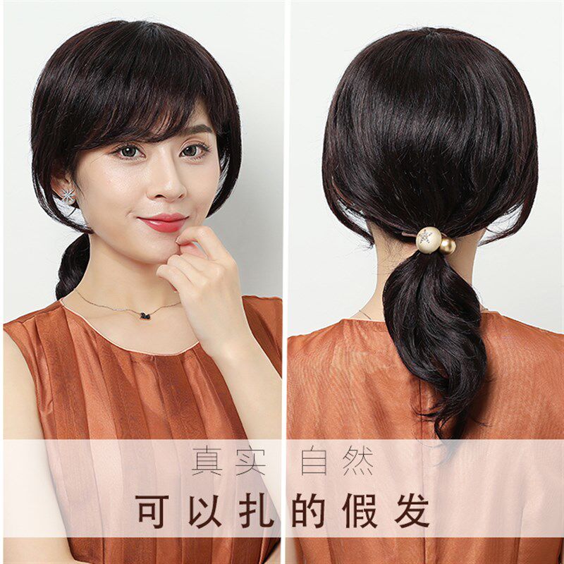 真发假发女中长发全头套式大波浪长卷发发型自然中年妈妈真人发丝