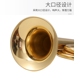 【艾森利】小号冲锋号降B调小号乐器喇叭黄铜大步号 阅兵专用司号