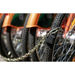 家用玻璃门迷你柜门锁防盗锁链条锁自行车锁链锁小型电动车