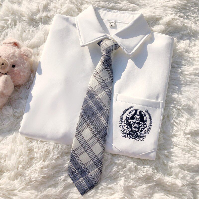 jk衬衫女秋冬新款2020年制服冬季加绒加厚学院风学生白色衬衣打底