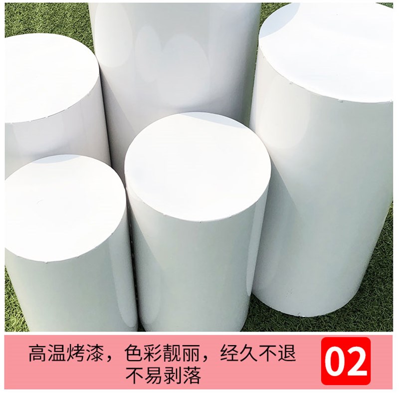 婚庆道具铁艺圆柱体甜品台婚礼迎宾区 婚纱摄影酒店橱窗装饰摆件