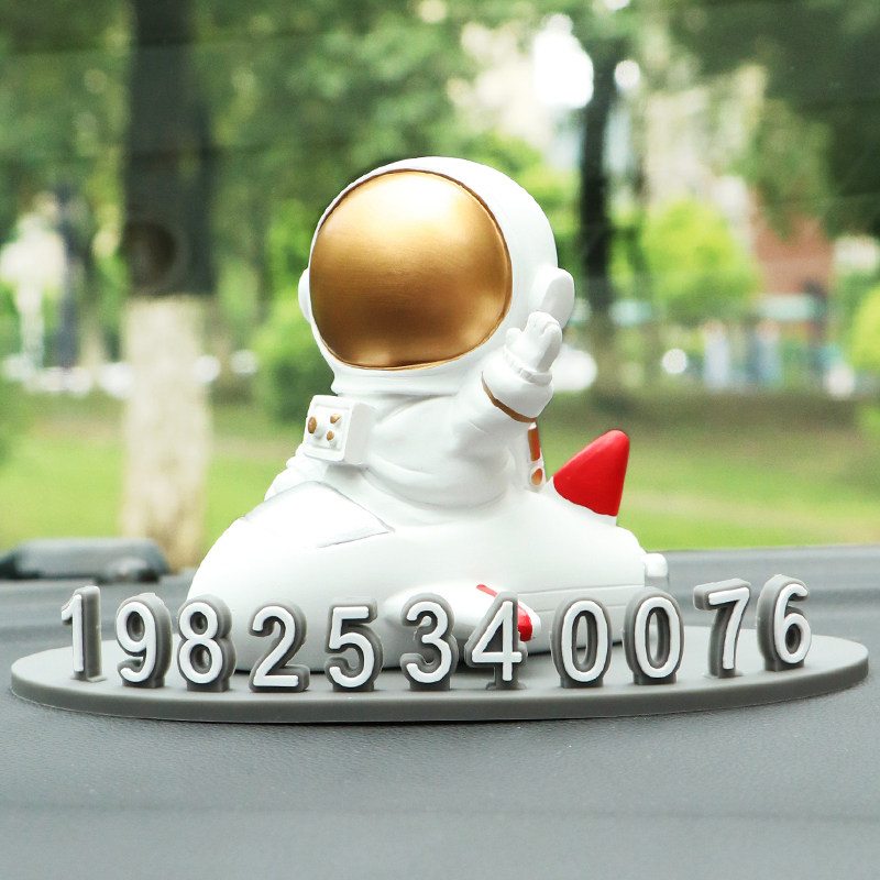 汽车宇航员停车卡摆件电话号码牌车载创意个性临时停靠挪车移车牌,汽车用品/电子/清洗/改装,停车号码牌,淘宝优惠券,粉丝福利购,淘宝优惠卷