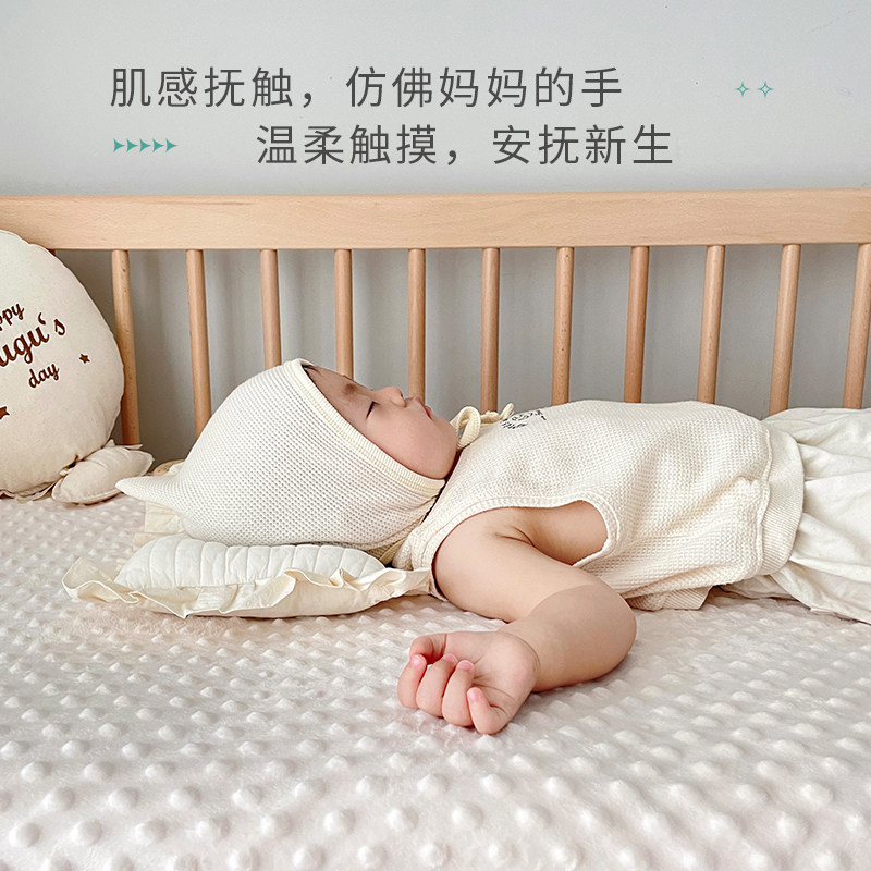 婴儿床笠豆豆绒秋冬加厚床单宝宝a类儿童拼接床可定制床罩垫套