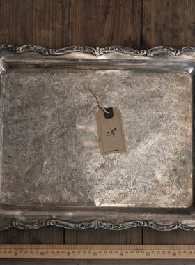 镀银把手方盘 西洋旧物Vintage 复古美食裱花摄影【二店道具铺】