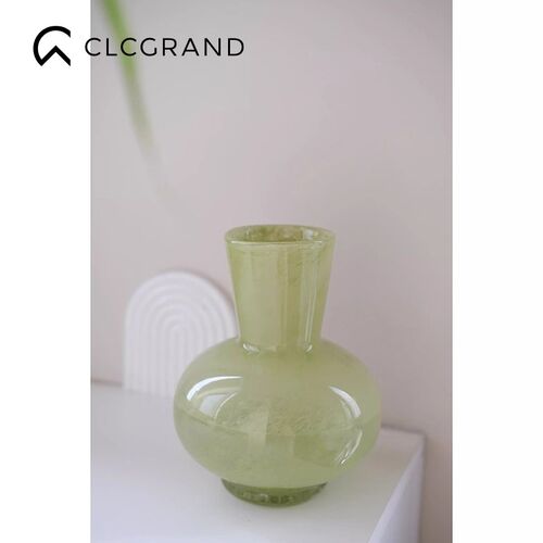 法式复古瓷粉绿色客厅桌面插花装饰花瓶轻奢高级感酒店样板间摆件