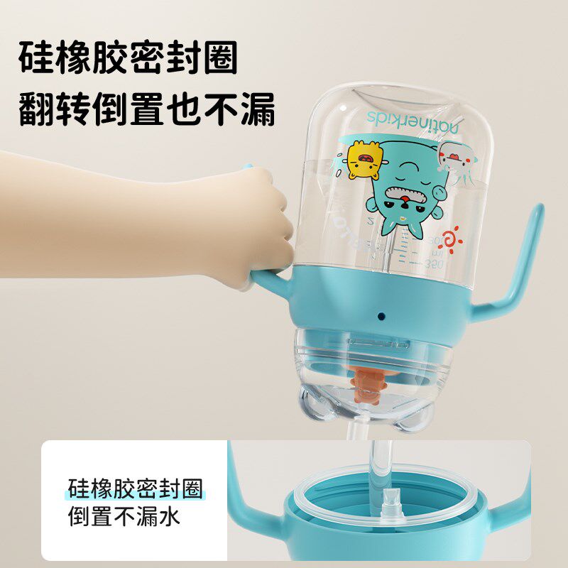 奈挺尔2025新款宝宝喝水杯子神器儿童水杯直饮喷泉杯可携式吸管杯