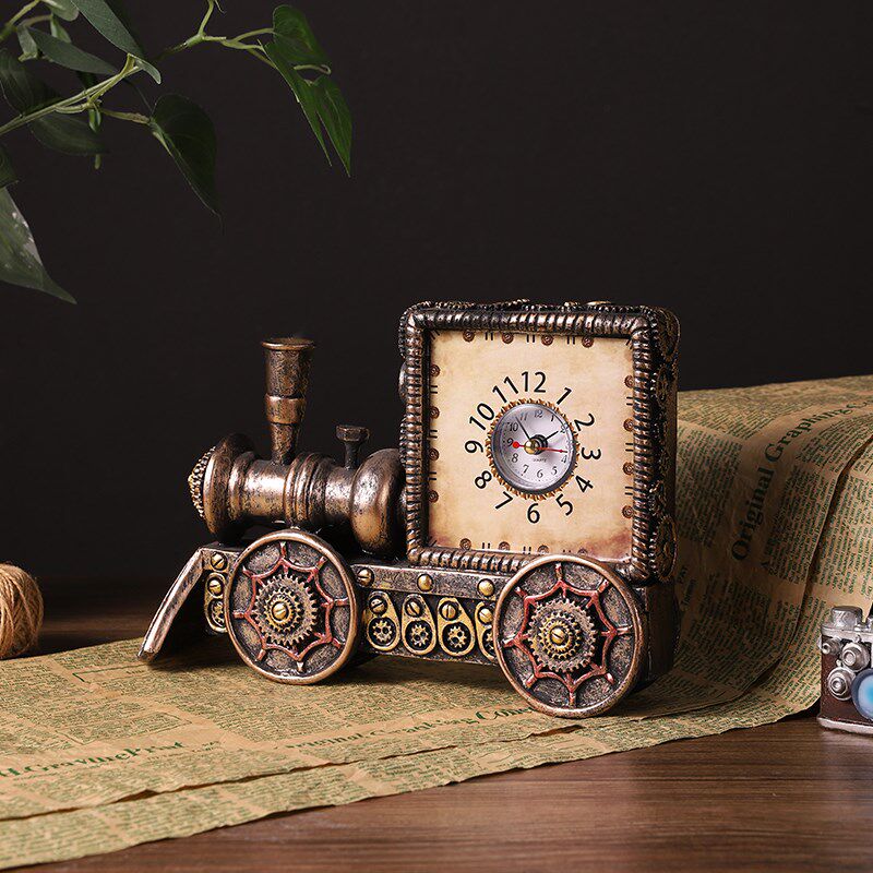 欧式电视柜玄关照相机时钟模型摆件复古怀旧客厅酒柜小摆设装饰品