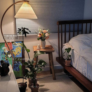 港画 印象派花卉手绘油画植物摆件壁画客厅斗柜欧式复古花装饰画