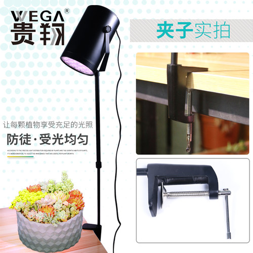 植物生长补光灯贵翔LED全光谱室内景观花卉多肉伸缩杆植物补光灯
