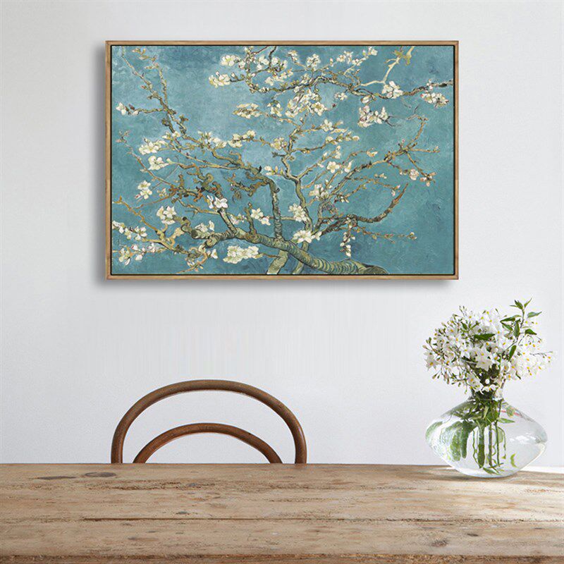梵高杏树花星空名画北欧装饰画客厅餐厅玄关壁画酒店走廊过道挂画