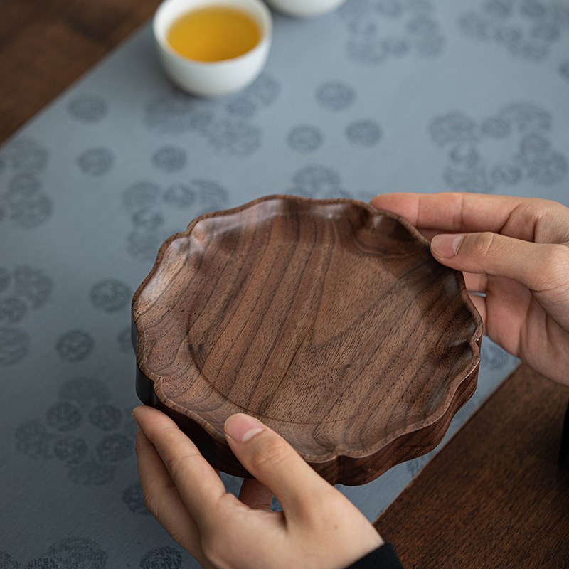 远舍黑胡桃实木壶承干泡台隔热垫底座茶杯垫养茶壶垫托架茶具配件