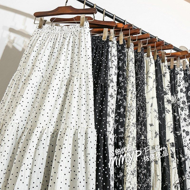 复古碎花大摆蛋糕半身裙女夏季2024新款A字半裙小个子花裙子长裙,女装/女士精品,半身裙,淘宝优惠券,粉丝福利购,淘宝优惠卷