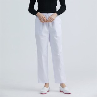 孕妇医护工作裤 南丁格尔护士裤 子白色九分大码 护士服裤 女夏薄款