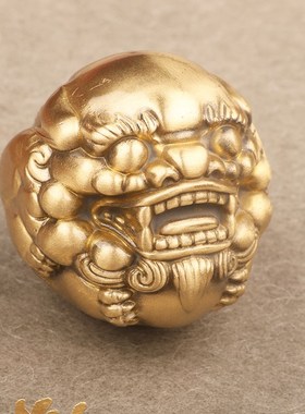 全黄铜貔貅手玩随身盘玩文玩手把件养生解压手握健身球送长辈礼物