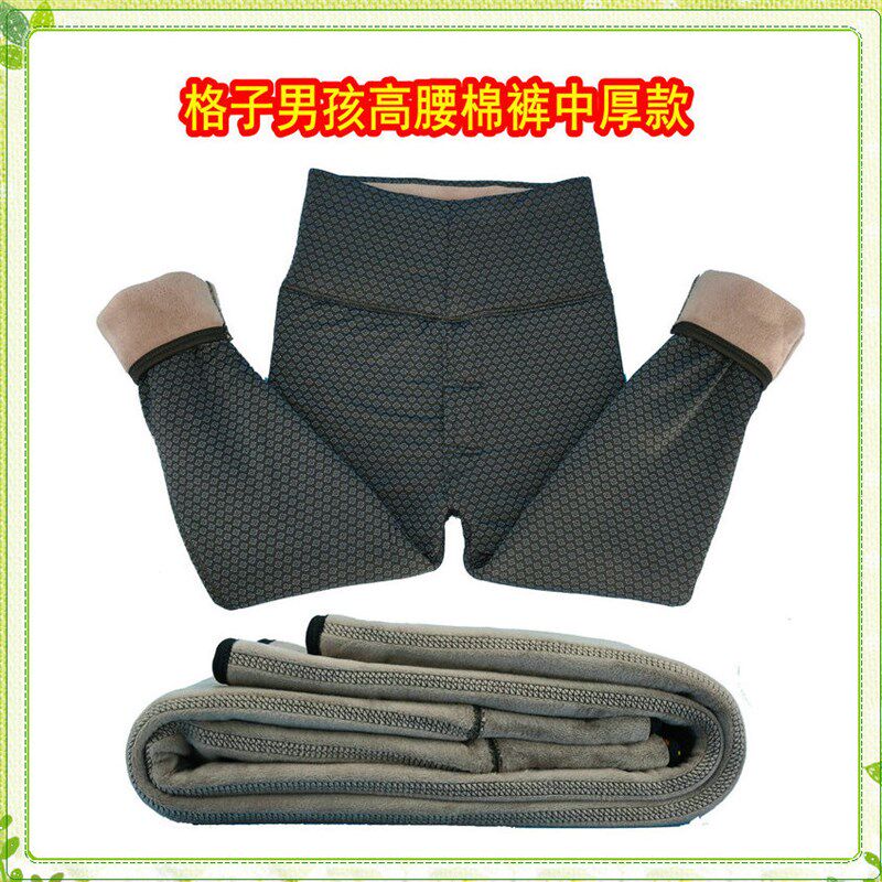 男童加绒加厚冬季棉裤高腰弹力保暖裤学绒裤小中大童打底裤包邮