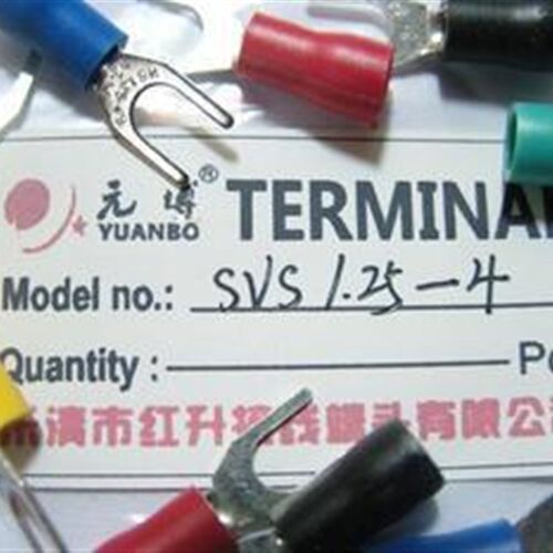 预绝缘端子SV1.25-4 S叉形端子/1000只/包/ 0.6 紫铜