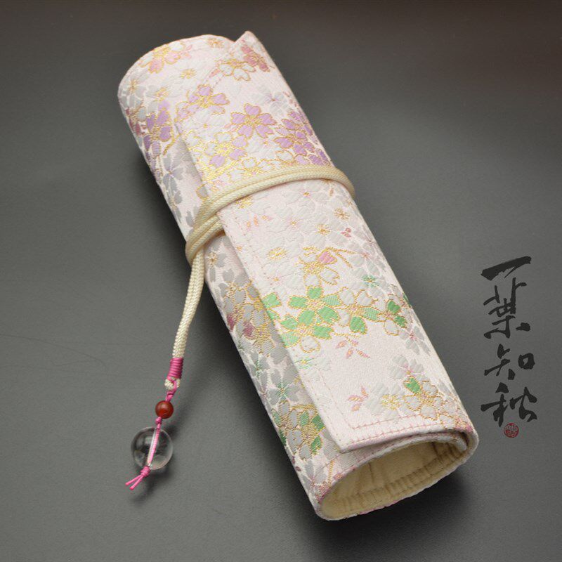一叶知秋 【彩樱若雪】一叶知秋手作 钢笔 笔帘 西阵织进口面料