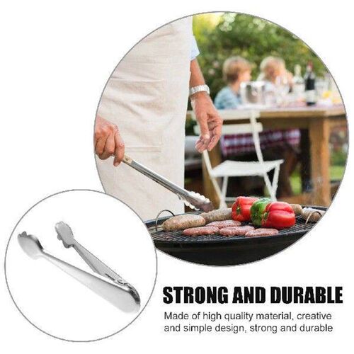 1Pc Stainless Steel Food Tong Practical Steak Clip Barbecue