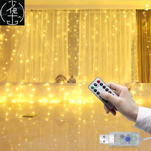 LED Curtain Garland on The Window USB Power Fairy Lights Fes