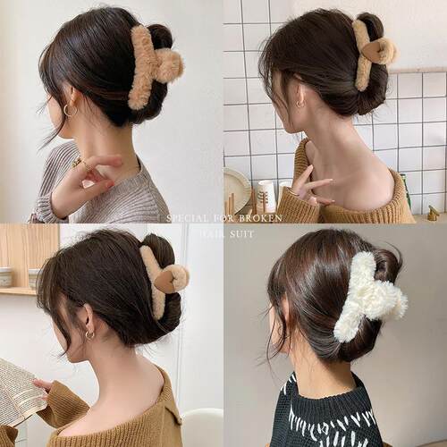 发夹Hot Sale Solid Color Claw Clip Large Barrette Crab Hair